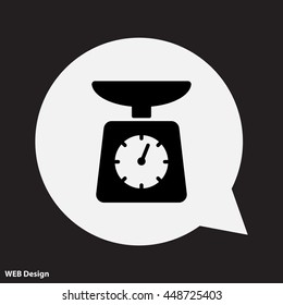 Web line icon. Kitchen scales