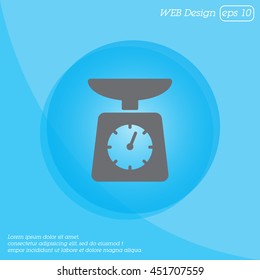 Web line icon. Kitchen scales