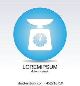 Web line icon. Kitchen scales