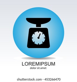 Web line icon. Kitchen scales