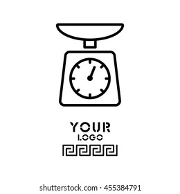 Web line icon. Kitchen scales