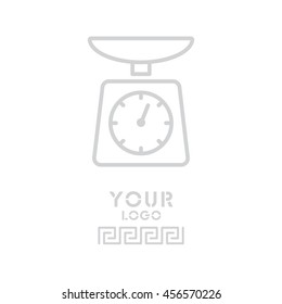 Web line icon. Kitchen scales