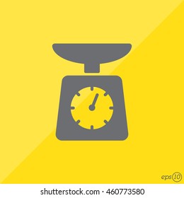 Web line icon. Kitchen scales