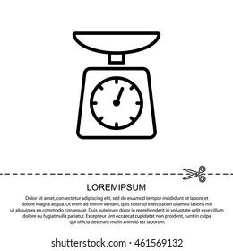 Web line icon. Kitchen scales