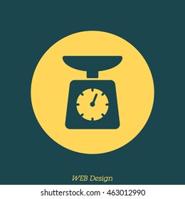 Web line icon. Kitchen scales