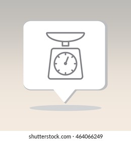 Web line icon. Kitchen scales