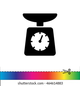 Web line icon. Kitchen scales