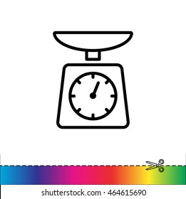 Web line icon. Kitchen scales