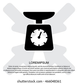 Web line icon. Kitchen scales