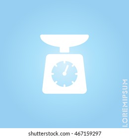 Web line icon. Kitchen scales