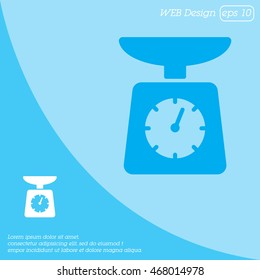 Web line icon. Kitchen scales