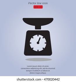 Web line icon. Kitchen scales