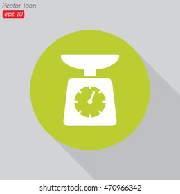 Web line icon. Kitchen scales