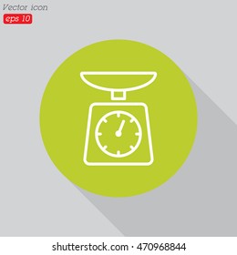 Web line icon. Kitchen scales