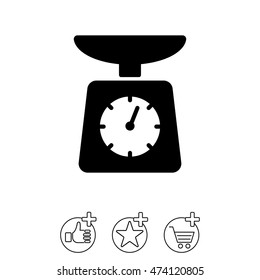 Web line icon. Kitchen scales