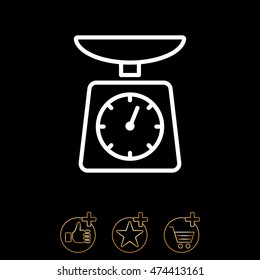 Web line icon. Kitchen scales