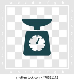 Web line icon. Kitchen scales