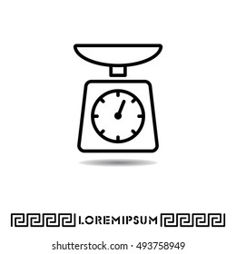 Web line icon. Kitchen scales