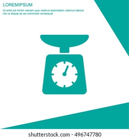 Web line icon. Kitchen scales