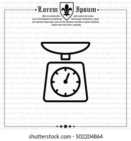 Web line icon. Kitchen scales