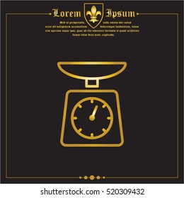 Web line icon. Kitchen scales
