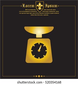 Web line icon. Kitchen scales