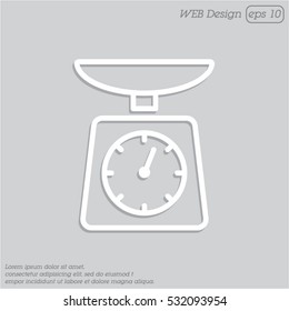 Web line icon. Kitchen scales