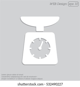 Web line icon. Kitchen scales