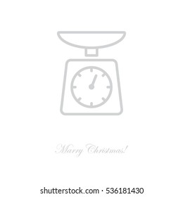 Web line icon. Kitchen scales