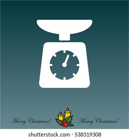 Web line icon. Kitchen scales