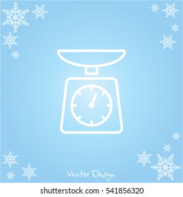 Web line icon. Kitchen scales