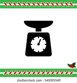 Web line icon. Kitchen scales