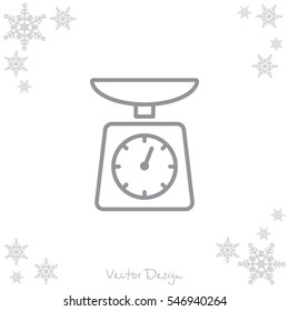 Web line icon. Kitchen scales