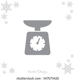 Web line icon. Kitchen scales