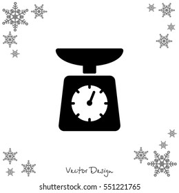 Web line icon. Kitchen scales