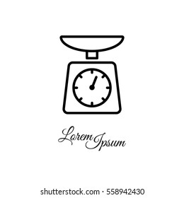 Web line icon. Kitchen scales