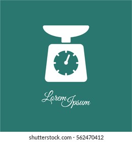 Web line icon. Kitchen scales