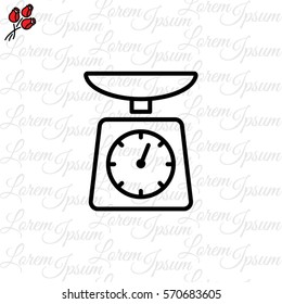 Web line icon. Kitchen scales