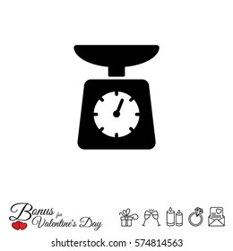 Web line icon. Kitchen scales