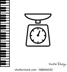 Web line icon. Kitchen scales