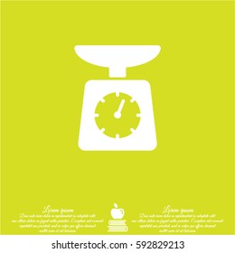 Web line icon. Kitchen scales