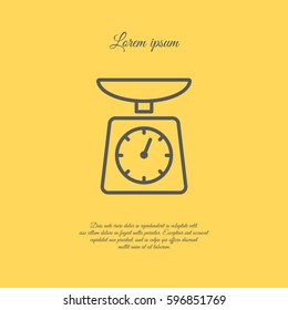 Web line icon. Kitchen scales