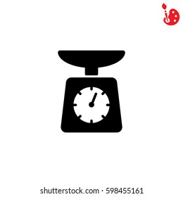 Web line icon. Kitchen scales