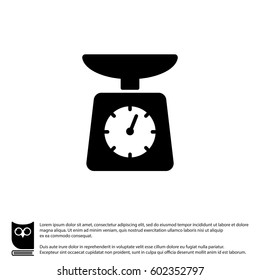 Web line icon. Kitchen scales