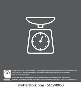 Web line icon. Kitchen scales