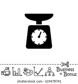 Web line icon. Kitchen scales