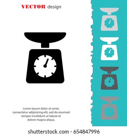 Web line icon. Kitchen scales