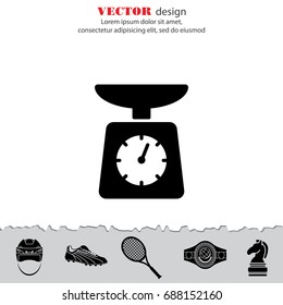 Web line icon. Kitchen scales