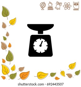 Web line icon. Kitchen scales