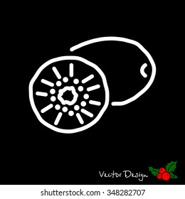 Web line icon. Kiwi